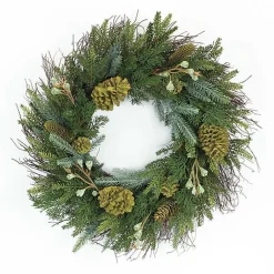 New Mossy Mixed Pinecone Wreath Christmas Wreaths