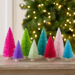 Best color Bottle Brush Christmas Trees, Set of 8 Christmas Decorations