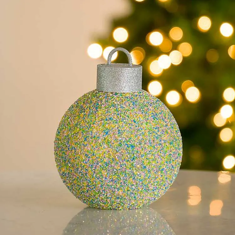 Sale color Confetti Glitter Ornament, 7 in. Christmas Decorations