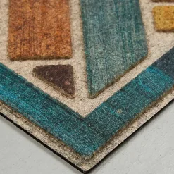 Kirklands Home Doormats|color Woodblock Garden Doormat Multi