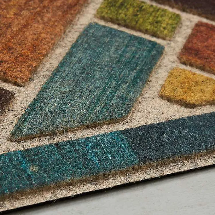 Kirklands Home Doormats|color Woodblock Garden Doormat Multi