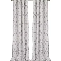 Kirklands Home Curtains & Drapes|Mushroom Interlock Single Curtain Panel, 84 in.