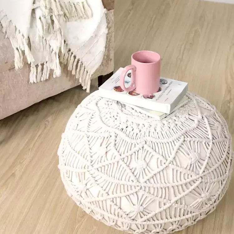 Mystic Macrame Pouf Poufs & Floor Cushions