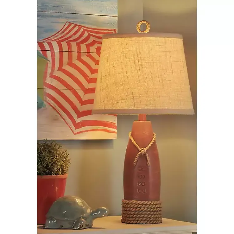 Kirklands Home Table Lamps|Nantucket Red Buoy Table Lamp Tan