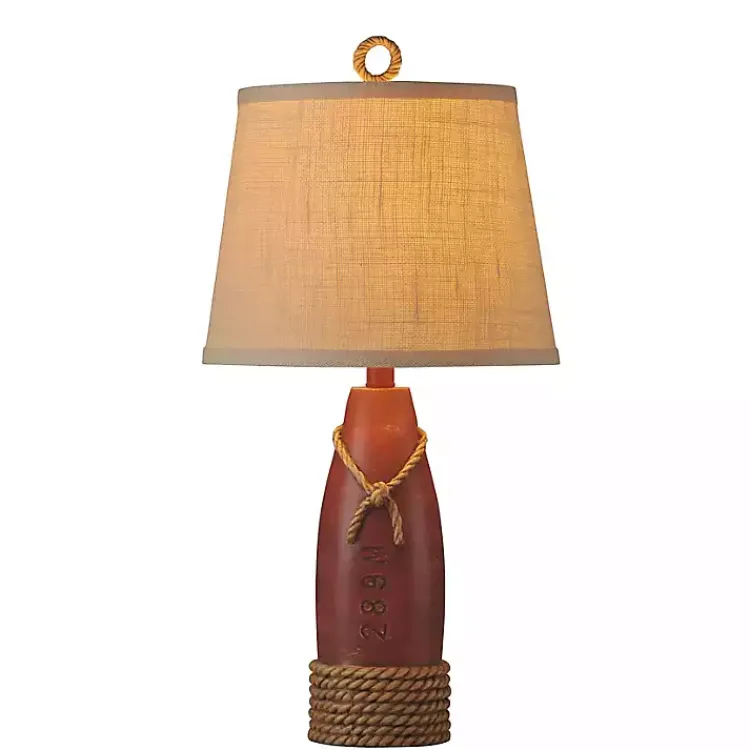 Kirklands Home Table Lamps|Nantucket Red Buoy Table Lamp Tan