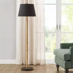 Kirklands Home Floor Lamps|Nassau Bamboo Martha Stewart Floor Lamp Black