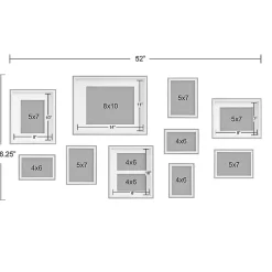 Kirklands Home Gallery Wall Frames|Natural and White 10-pc. Gallery Wall Frame Set