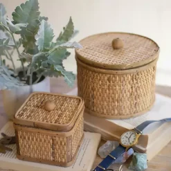 Best Natural Antique Woven 2-pc. Box Set Baskets & Boxes