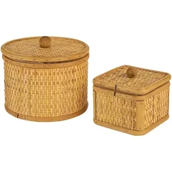 Best Natural Antique Woven 2-pc. Box Set Baskets & Boxes