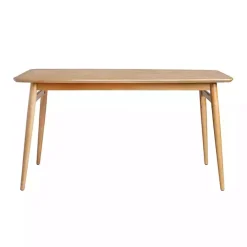 Kirklands Home Dining Tables|Natural Ash Wood Mid-Century Modern Dining Table Tan