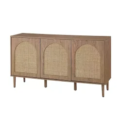 Kirklands Home Cabinets & Sideboards|Natural Cane Wood Arched Sideboard Cabinet