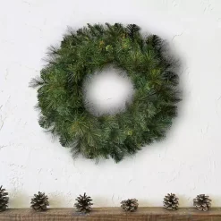 Sale Natural Deluxe Belgium Pine Wreath, 24 in. Christmas Wreaths