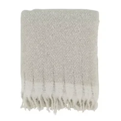 Hot Natural Herringbone Faux Mohair Throw Blankets & Throws