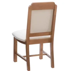 Kirklands Home Dining Chairs|Natural Linen Scalloped Dining Chairs, Set of 2 White