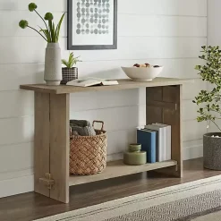 Kirklands Home Console Tables|Natural Mango Wood Farmhouse Console