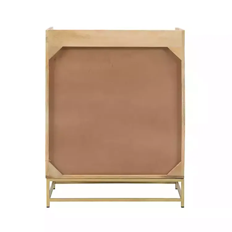 Kirklands Home Cabinets & Sideboards|Natural Marble Rattan Front Bar Cabinet