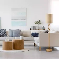 Kirklands Home Floor Lamps|Natural Mayfair Open Floor Lamp Tan