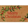 Outlet Natural Merry Christmas Holly Coir Doormat Outdoor Christmas Decorations