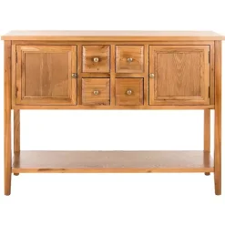 Kirklands Home Cabinets & Sideboards|Natural Oak 4-Drawer Charlotte Sideboard Brown