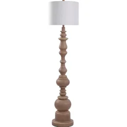 Kirklands Home Floor Lamps|Natural Oak Spindle Holland Floor Lamp Tan