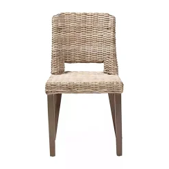 Kirklands Home Dining Chairs|Natural Rattan Cutout Back Dining Chair Brown