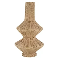 Discount Natural Rattan Hourglass Vase Vases