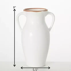 Online Natural Rimmed Urn Vase Vases