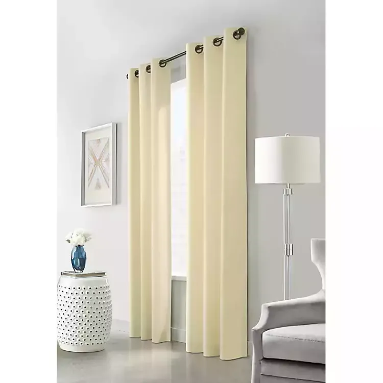 Kirklands Home Curtains & Drapes|Natural Room Darkening Curtain Panel Set, 63 in. Tan