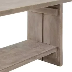 Kirklands Home Benches & Ottomans|Natural Rustic Whitewashed Mango Wood Bench Tan