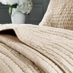 Kirklands Home Bedspreads & Coverlets|Natural Serene Quilted 3-pc. King Coverlet Set Tan