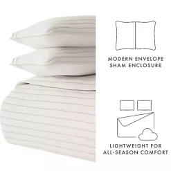 Kirklands Home Quilts|Natural Stitched Stripes 2-pc. Twin Quilt Set