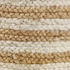 Sale Natural Striped Jute Basket with Handles, 19 in. Baskets & Boxes