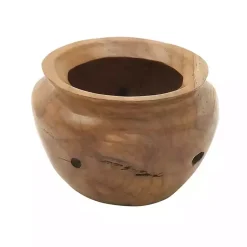 New Natural Teak Wood Banga Bowl Decorative Bowls & Jars