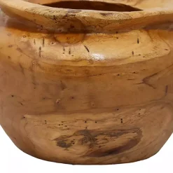 New Natural Teak Wood Banga Bowl Decorative Bowls & Jars