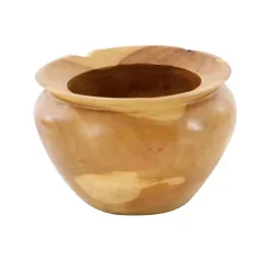 New Natural Teak Wood Banga Bowl Decorative Bowls & Jars