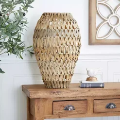 Clearance Natural Tone Faux Seagrass Coastal Vase Vases