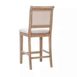 Kirklands Home Bar Stools & Counter Height Stools|Natural Upholstered Wood Frame Counter Stool Tan