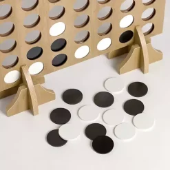 Online Natural Wood 4 in a Row Game Decorative Accents