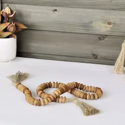 Online Natural Wood Abacus Beads Garland Decorative Accents
