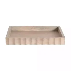 Sale Natural Wood Fluted Lissi Recgular Serving Tray Decorative Trays