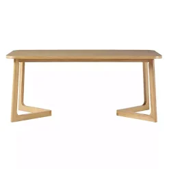 Kirklands Home Dining Tables|Natural Wood Geometric Legs Dining Table Tan