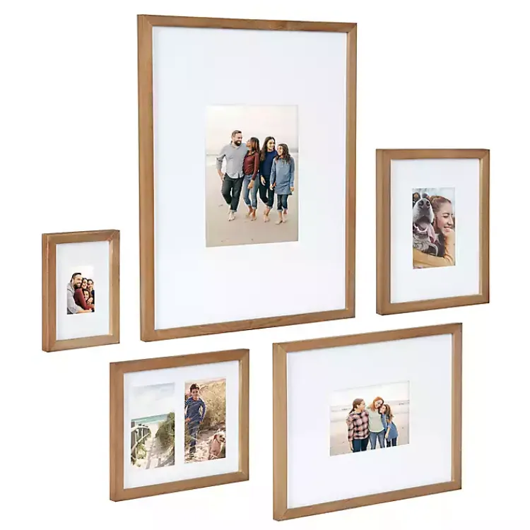 Kirklands Home Gallery Wall Frames|Natural Wood 5-pc. Gallery Wall Picture Frame Set