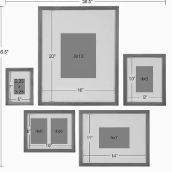 Kirklands Home Gallery Wall Frames|Natural Wood 5-pc. Gallery Wall Picture Frame Set