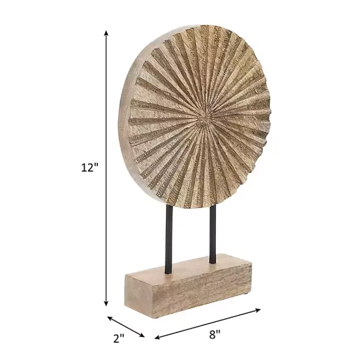 Sale Natural Wood Pinwheel Figurine Statues & Figurines