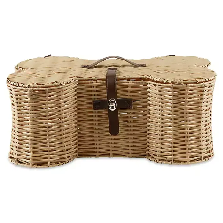 Discount Natural Woven Bone Shaped Basket, 24 in. Baskets & Boxes