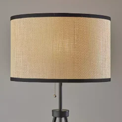 Kirklands Home Floor Lamps|Natural Woven Shade Rowan Floor Lamp Tan