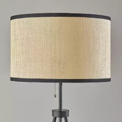Kirklands Home Floor Lamps|Natural Woven Shade Rowan Floor Lamp Tan