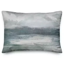 Sale Navy and Sage Horizon Line Lumbar Pillow Pillows