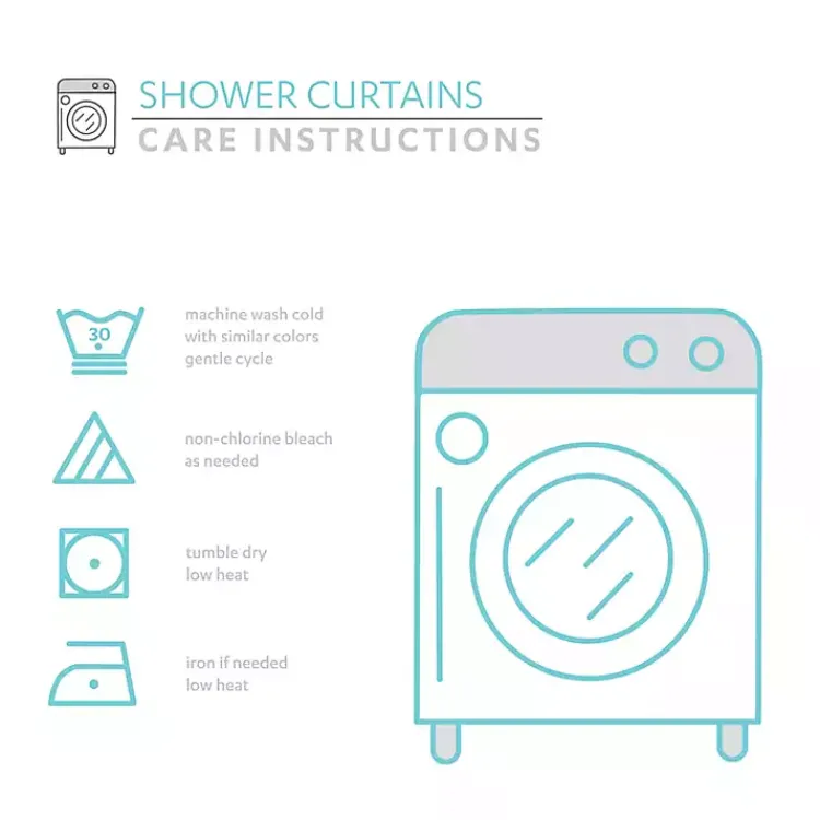 Kirklands Home Shower Curtains|Navy and White Button Accent Linen Shower Curtain Blue