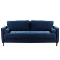 Kirklands Home Sofas & Loveseats|Navy Chelsea Modern Sofa Blue